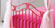 Pink Butterfly and White Butterfly Bed - single - four poster single.